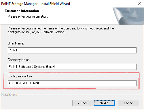 PoINT Storage Manager Upgrade (Screenshot)