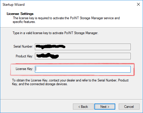 PoINT Storage Manager Upgrade (Screenshot)